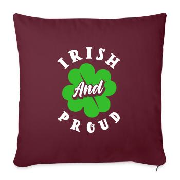 Les Irlandais et les fiers célèbrent la Saint-Patrick en Irlande - Housse de coussin décorative 45 x 45 cm - bordeaux - Devant