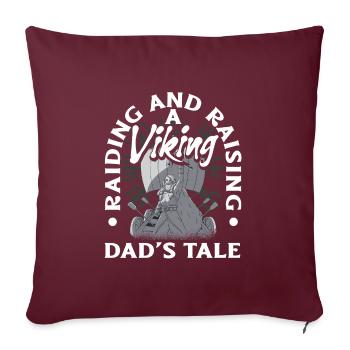 Piller et élever le conte d’un père viking - Housse de coussin décorative 45 x 45 cm - bordeaux - Devant