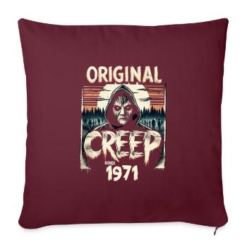 Vintage Creep Since 1971 - Retro Horror Birthday - Sofakissenbezug 45 x 45 cm - Burgunderrot - Vorne