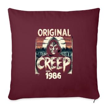 Vintage Creep Since 1986 - Retro Horror Birthday - Sofakissenbezug 45 x 45 cm - Burgunderrot - Vorne