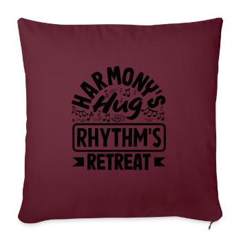 Émotionnel Zen Évasion Relaxation Focus Mélomane - Housse de coussin décorative 45 x 45 cm - bordeaux - Devant