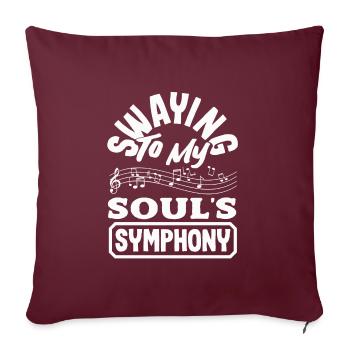 Émotionnel Zen Évasion Relaxation Focus Mélomane - Housse de coussin décorative 45 x 45 cm - bordeaux - Devant