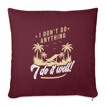 Humour retraite drôle pour retraité - Housse de coussin décorative 45 x 45 cm - bordeaux - Devant