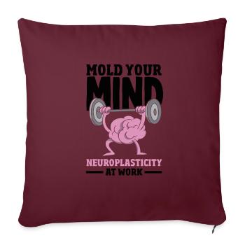 Libérez le potentiel de neuroplasticité de votre cerveau - Housse de coussin décorative 45 x 45 cm - bordeaux - Devant