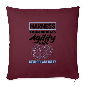 Libérez le potentiel de neuroplasticité de votre cerveau - Housse de coussin décorative 45 x 45 cm - bordeaux - Devant