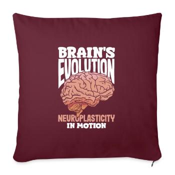 Libérez la neuroplasticité potentielle de votre cerveau - Housse de coussin décorative 45 x 45 cm - bordeaux - Devant