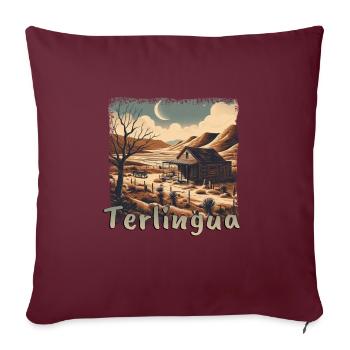 Terlingua : une ville fantôme au style grunge au Texas - Housse de coussin décorative 45 x 45 cm - bordeaux - Devant