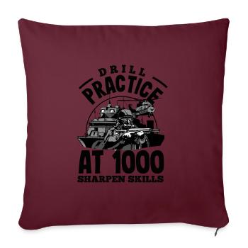 Embrace the Mission Military Time Adventure Call - Sofakissenbezug 45 x 45 cm - Burgunderrot - Vorne