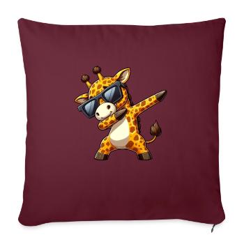 Cool zebra dab : élégant avec des lunettes de soleil - Housse de coussin décorative 45 x 45 cm - bordeaux - Devant