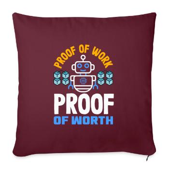 Crypto-monnaie AI et crypto passionné de Blockchain - Housse de coussin décorative 45 x 45 cm - bordeaux - Devant