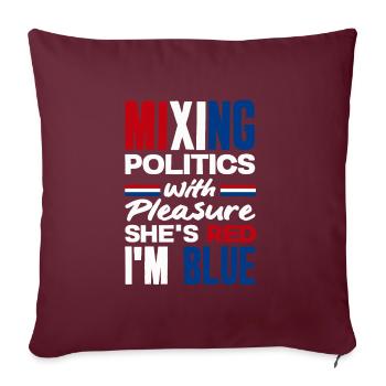 Unis dans l’amour Unité Patriotique Américain - Housse de coussin décorative 45 x 45 cm - bordeaux - Devant