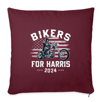 Motards pour Harris Kamala 2024 - Housse de coussin décorative 45 x 45 cm - bordeaux - Devant