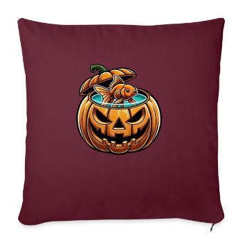 Halloween Poisson Poisson Rouge Aquarium De Poissons D’eau Douce - Housse de coussin décorative 45 x 45 cm - bordeaux - Devant