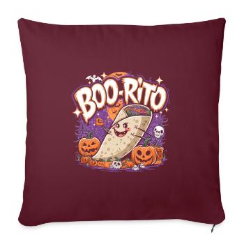 Boo-Rito Halloween Burrito Cute Ghost Pumpkin - Sofakissenbezug 45 x 45 cm - Burgunderrot - Vorne