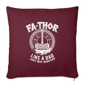 FA-THOR Comme un papa juste bien plus puissant Viking - Housse de coussin décorative 45 x 45 cm - bordeaux - Devant
