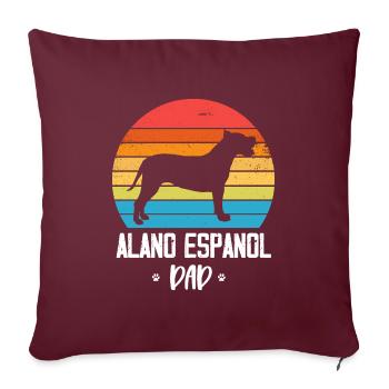 Alano Espanol - Housse de coussin décorative 45 x 45 cm - bordeaux - Devant