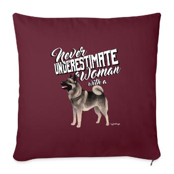 norjanhirviunderestimate - Housse de coussin décorative 45 x 45 cm - bordeaux - Devant