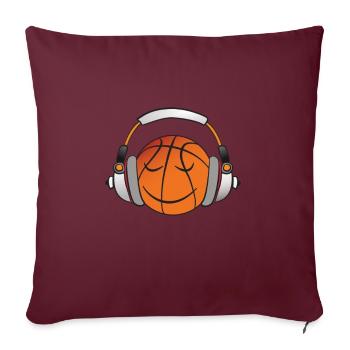 Music BBall - Sofakissenbezug 45 x 45 cm - Burgunderrot - Vorne