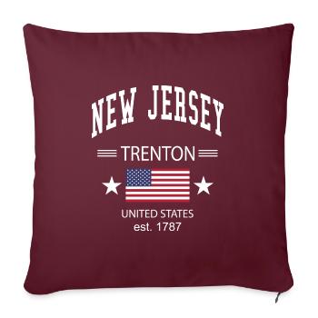 New Jersey - Housse de coussin décorative 45 x 45 cm - bordeaux - Devant
