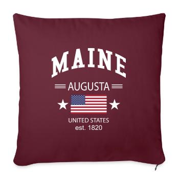 Maine - Housse de coussin décorative 45 x 45 cm - bordeaux - Devant