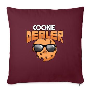Cookie Dealer Girl Scout chef de troupe Cookie Mom - Housse de coussin décorative 45 x 45 cm - bordeaux - Devant