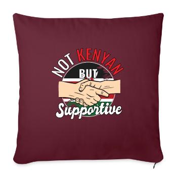 Not Kenyan But Supportive Country Traveler Kenya - Sofakissenbezug 45 x 45 cm - Burgunderrot - Vorne