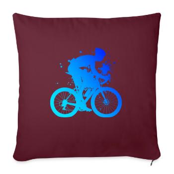 Cycliste de route Vélo de route Vélo de route Vélo de route - Housse de coussin décorative 45 x 45 cm - bordeaux - Devant
