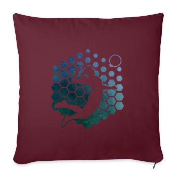 Volleyball féminin Volleyball Volley Hommes - Housse de coussin décorative 45 x 45 cm - bordeaux - Devant