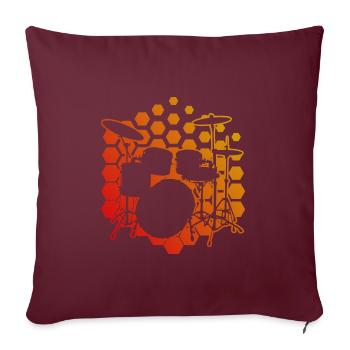 Kit de batterie de batterie pour femmes - Housse de coussin décorative 45 x 45 cm - bordeaux - Devant