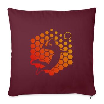 Volley-ball Joueurs de volley-ball - Housse de coussin décorative 45 x 45 cm - bordeaux - Devant