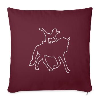 Balanceübungen Herren Pferdegymnastik - Sofakissenbezug 45 x 45 cm - Burgunderrot - Vorne