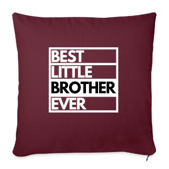 Le meilleur petit frère de tous les temps ! Bester Bruder Geschenk - Housse de coussin décorative 45 x 45 cm - bordeaux - Devant