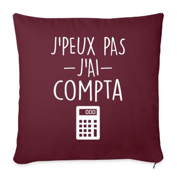 Comptable | Comptabilité | Compter | Chiffre - Housse de coussin décorative 45 x 45 cm - bordeaux - Devant