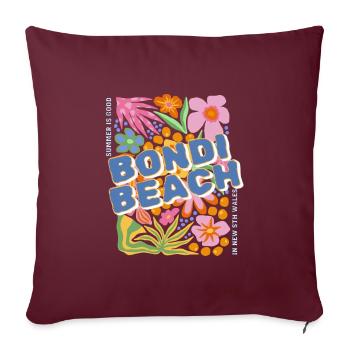 Bondi Beach summer is good in Australia - Housse de coussin décorative 45 x 45 cm - bordeaux - Devant