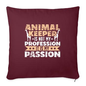 Animal de la passion - Housse de coussin décorative 45 x 45 cm - bordeaux - Devant