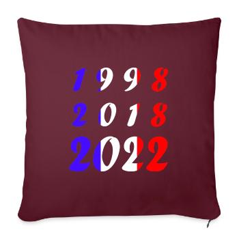 Équipe de France - Housse de coussin décorative 45 x 45 cm - bordeaux - Devant
