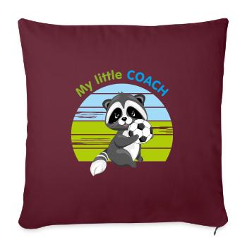 Mon petit coach - Housse de coussin décorative 45 x 45 cm - bordeaux - Devant