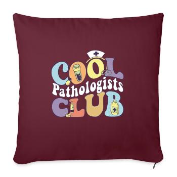 Praticien en pathologie du Cool Pathologists Club - Housse de coussin décorative 45 x 45 cm - bordeaux - Devant