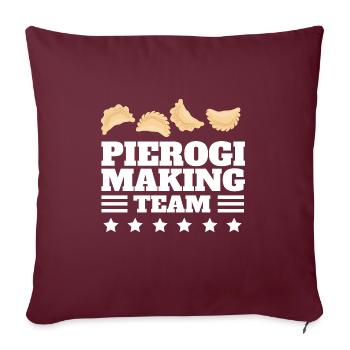 Pierogi faisant l’équipe polonais fierté Food Maker - Housse de coussin décorative 45 x 45 cm - bordeaux - Devant