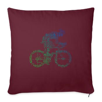 Femmes Hommes Vélo de route Vélo de route Vélo de route Vélo de route - Housse de coussin décorative 45 x 45 cm - bordeaux - Devant