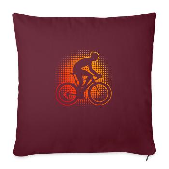 Cycliste de route Vélo de route Vélo de route Vélo de route - Housse de coussin décorative 45 x 45 cm - bordeaux - Devant