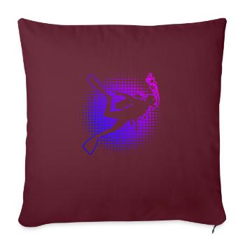 Plongée Femme Plongée sous-marine Plongée sous-marine Plongée sous-marine - Housse de coussin décorative 45 x 45 cm - bordeaux - Devant