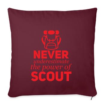 Pfadfinder, Scout, Wölfling, Rover, Geschenk - Sofakissenbezug 45 x 45 cm - Burgunderrot - Vorne