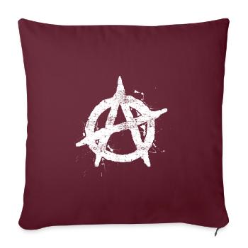 Anarchie Cool - Housse de coussin décorative 45 x 45 cm - bordeaux - Devant