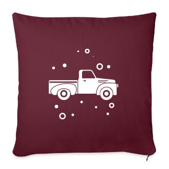 Prise en charge - Auto Oldtimer Nostalgisch France - Housse de coussin décorative 45 x 45 cm - bordeaux - Devant