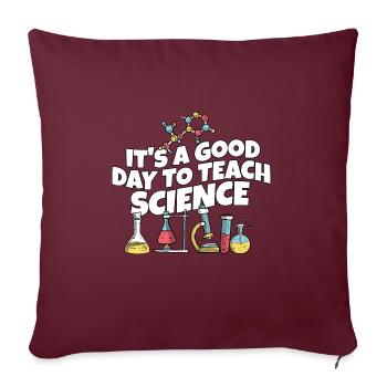 C’est une bonne journée Enseigner les sciences Professeur de sciences - Housse de coussin décorative 45 x 45 cm - bordeaux - Devant