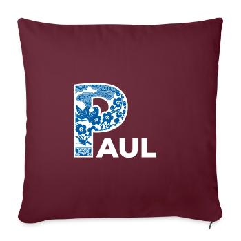 Paul - Sofakissenbezug 45 x 45 cm - Burgunderrot - Vorne