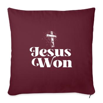 Religious Christian Jesus Won Jesus Holy Cross - Sofakissenbezug 45 x 45 cm - Burgunderrot - Vorne