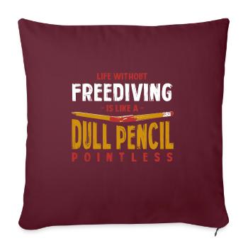 La vie sans apnée est comme un crayon terne - Housse de coussin décorative 45 x 45 cm - bordeaux - Devant