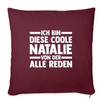 Natalie - Sofakissenbezug 45 x 45 cm - Burgunderrot - Vorne